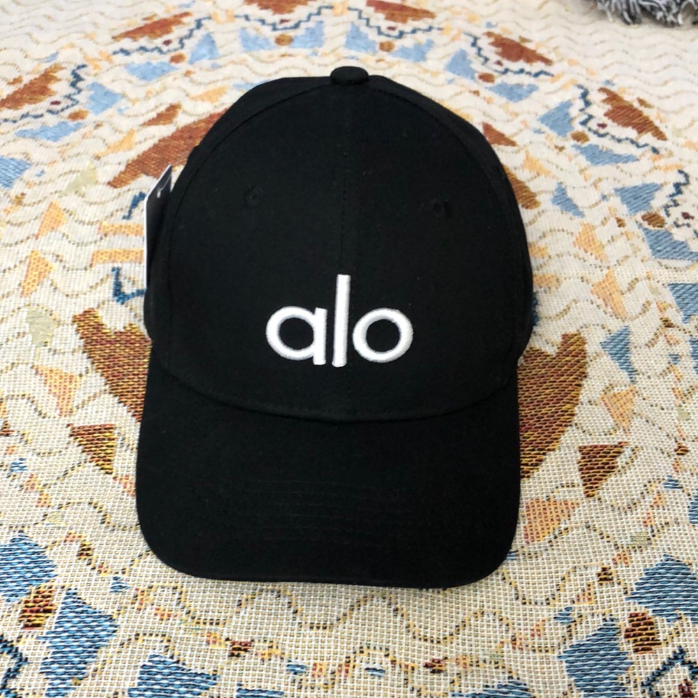 ALO Yoga Black and White Logo Hat